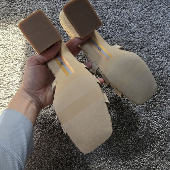 Sam Edelman Winter Square Toe Crystal & Chain Embellished Block Heel Sandal NWB - Picture 8 of 15